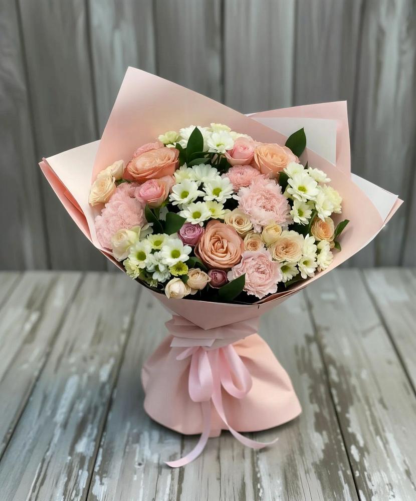 Букет цветов из: Гвоздики, Розы и Хризантемы в Оршанке