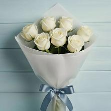 Букет 7 Белых роз Эдлесс Лав в Оршанке