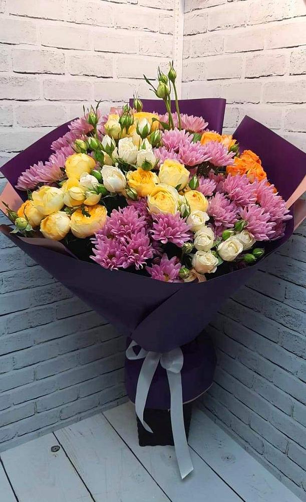 Букет цветов из: Хризантемы и Розы в Оршанке