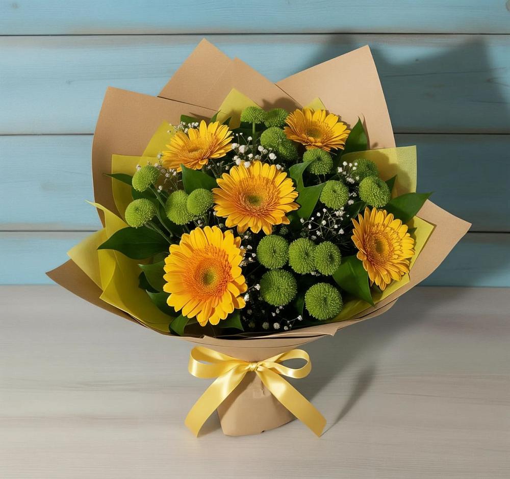 Букет цветов из: Герберы и Хризантемы в Оршанке