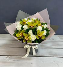 Букет цветов из:  Орхидеи и Розы в Оршанке