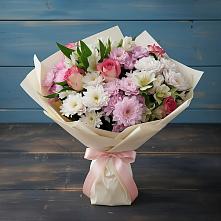 Букет цветов из:  Хризантемы, Альстромерии и Розы в Оршанке