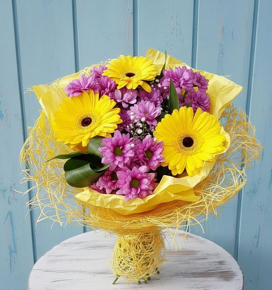 Букет цветов из: Хризантемы и Герберы в Оршанке