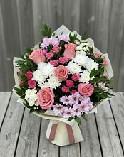 Букет цветов из:  Альстромерии, Гвоздики, Розы и Хризантемы в Оршанке
