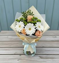 Букет цветов из:  Герберы, Розы и Хризантемы в Оршанке