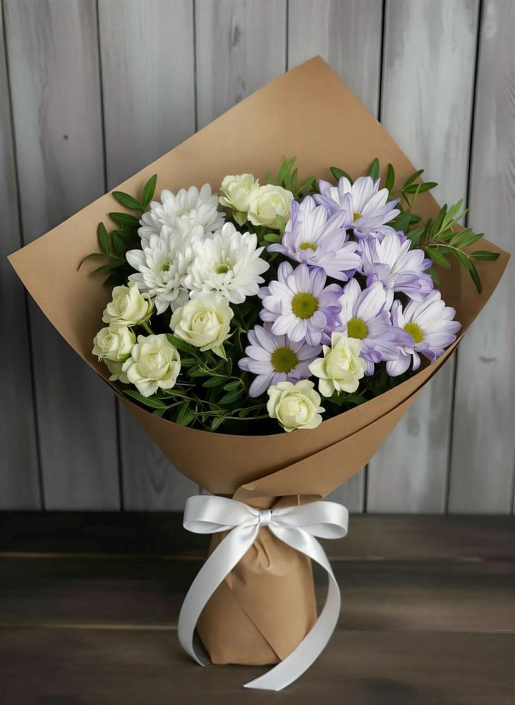Букет цветов из: Хризантемы и Розы в Оршанке